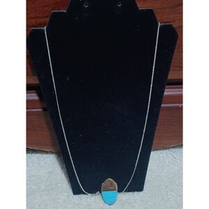 BANANA REPUBLIC Gold-Toned Chain w/ Turquoise-Colored Pendant, 30"